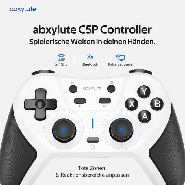 Detalle de abxylute C5P kabelloser Gaming-Controller 2,4 GHz