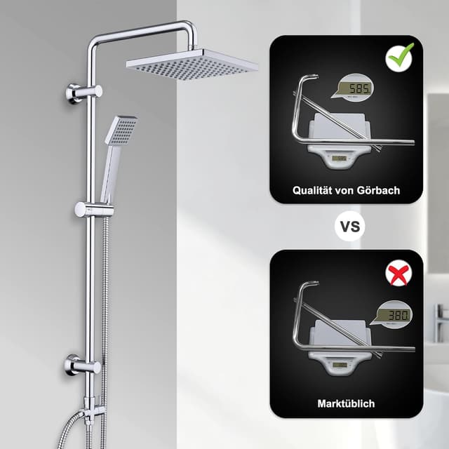 Thumbnail 4 de JOHO Edelstahl Regendusche Set 20×20 cm