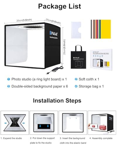 Thumbnail 2 de PULUZ Mini Studio Photo 25 cm ⚙