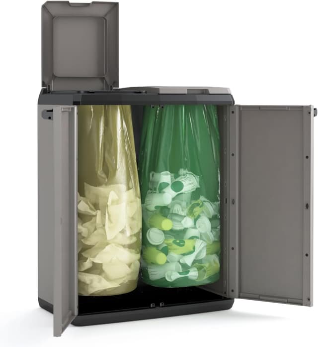 Detalle de KETER Poubelles de tri BASIC 68x39x85 Gris