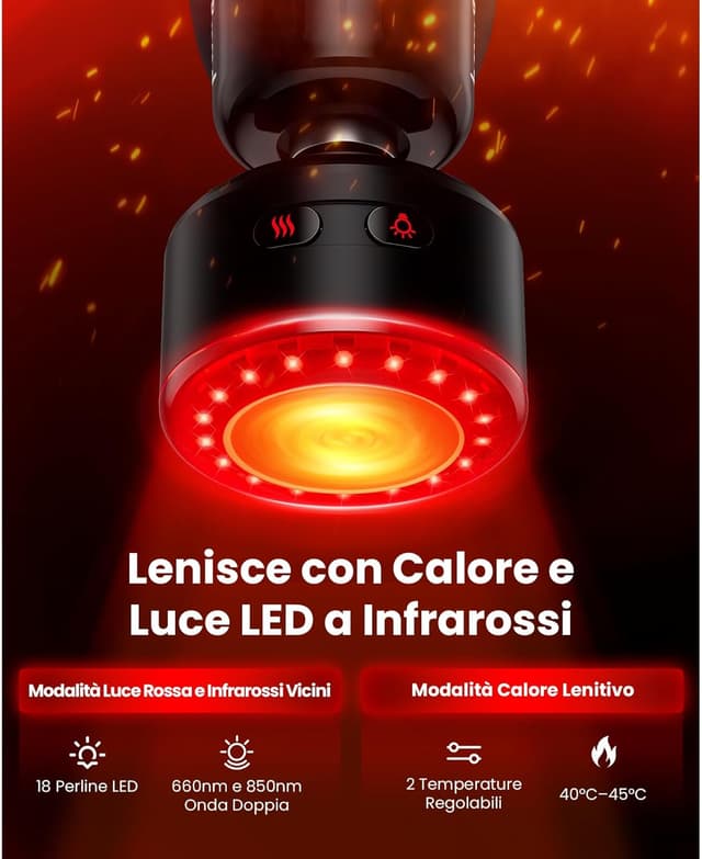 Detalle de Bob and Brad Q2 Ultra Pistola Massaggio Muscolare con infrarossi e calore