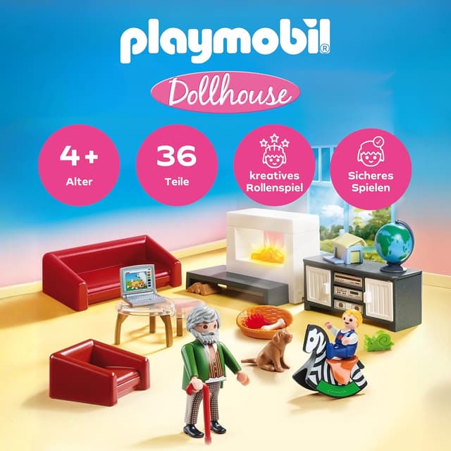 Thumbnail 2 de PLAYMOBIL 70207 Gemütliches Wohnzimmer 36 Teile