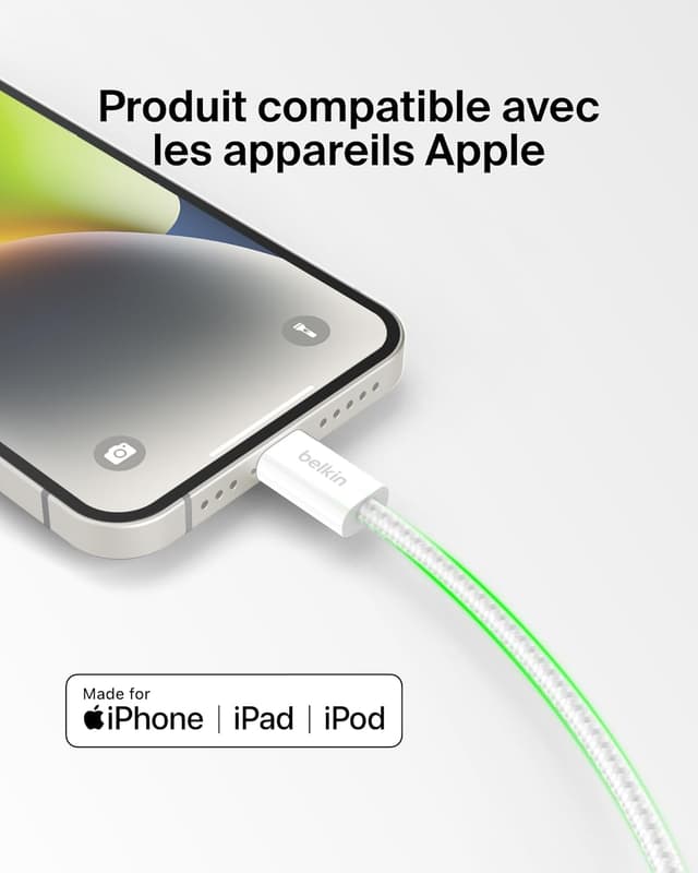 Thumbnail 3 de Belkin BoostCharge Câble Lightning 1,5 m