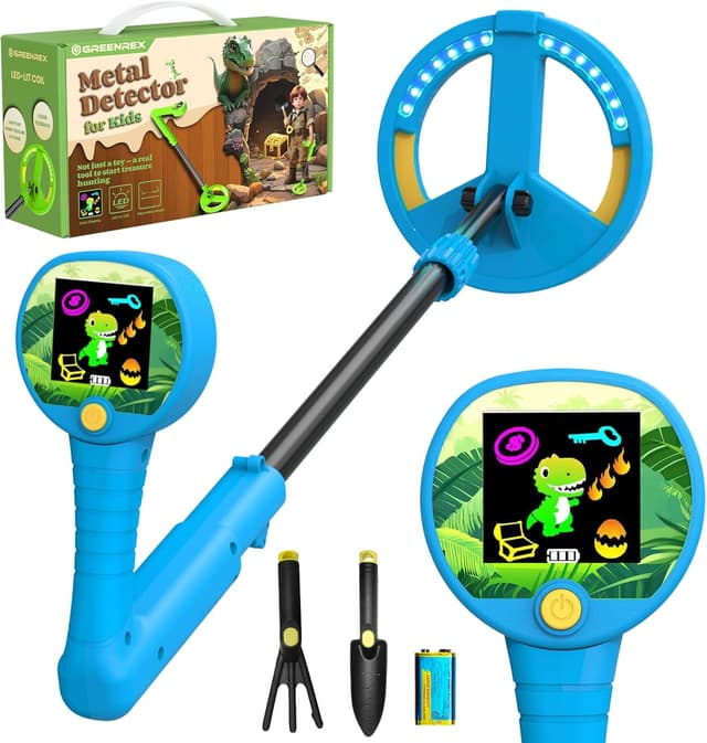 Detalle de Metal Detector for Kids with Colour LCD, LED Coil & Adjustable Handle (Ages 3–12)