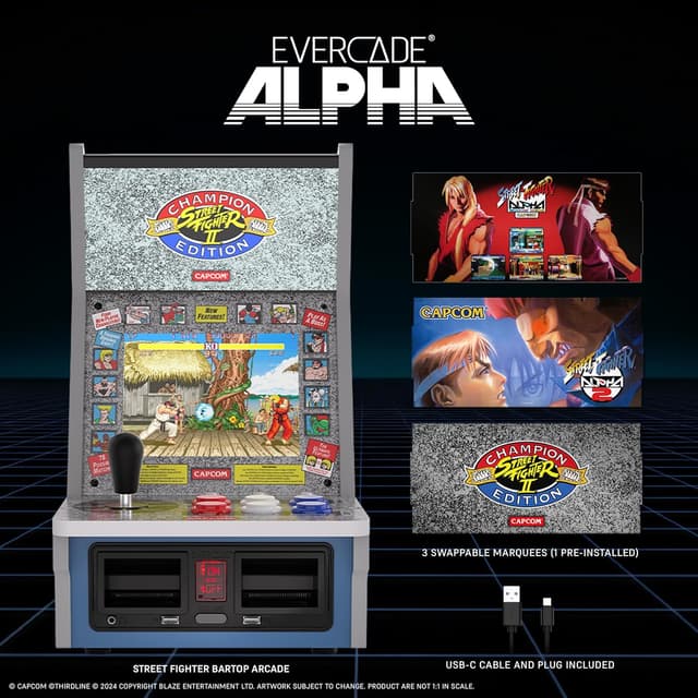 Thumbnail 1 de Evercade Alpha Street Fighter bartop arcade