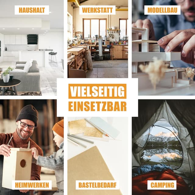 Detalle 2 de KRAFTPROTZ Sekundenkleber extra stark – XXL 50 g Superkleber für präzise Reparaturen (transparent)