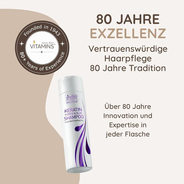 Detalle 1 de Vitamins Silber Shampoo für blondes Haar Keratin Anti Gelbstich 💇♀