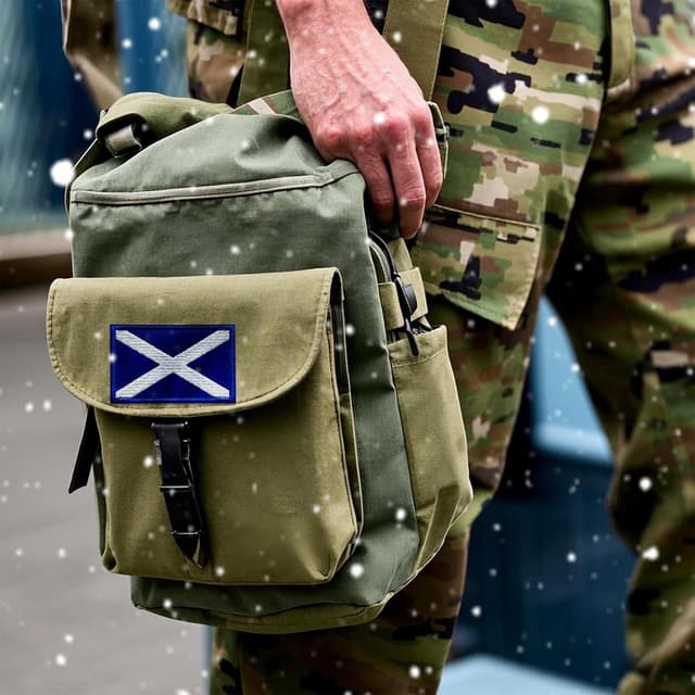 Detalle 2 de AXEN Scotland Flag Patch set with hook-and-loop backing (2-pack)