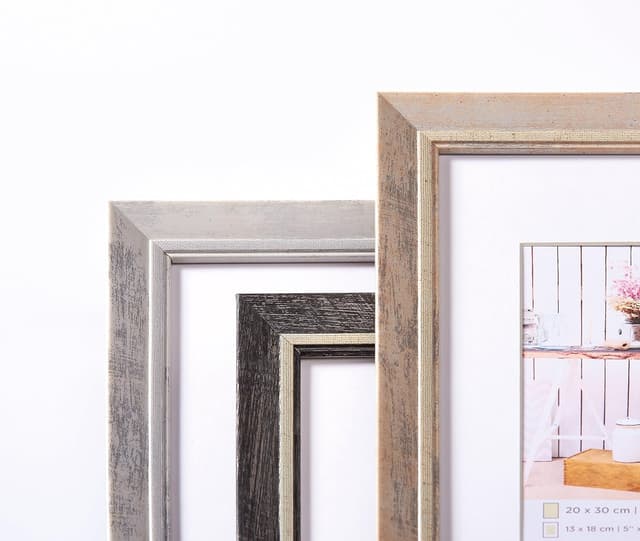 Detalle de Walther Design Cadre photo Bleu 15 x 20 cm avec passe-partout EL520L