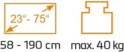 Detalle de My wall HP49L TV-Standfuß für 23–75 Zoll (höhenverstellbar)