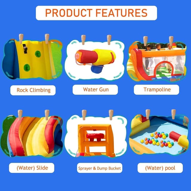 Thumbnail 4 de Ballsea Große Hüpfburg 320×280 cm