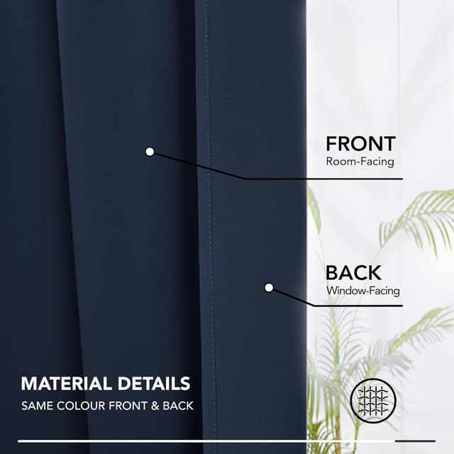 Detalle de Deconovo Deconovo Thermal blackout curtains 90 x 108