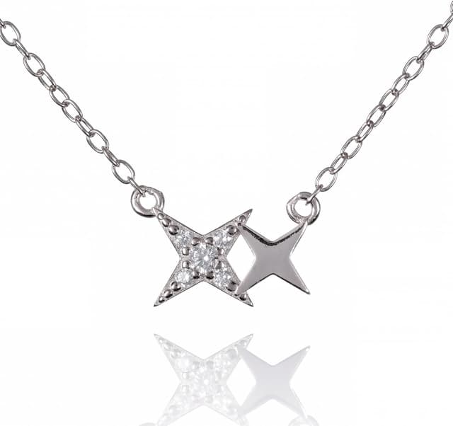 Detalle de namana Piccola collana in argento 925 a forma di stella con zirconi