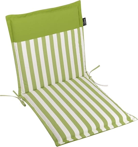 Detalle de LILENO HOME Cojín para Silla de Jardín 🌿 Respaldo Rayas Verde