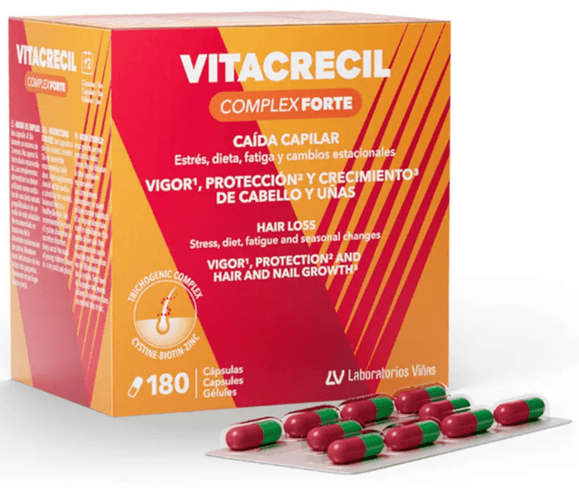 Detalle 2 de Vitacrecil ComplexForte (180 comprimidos) + champú fortalecedor 100 ml