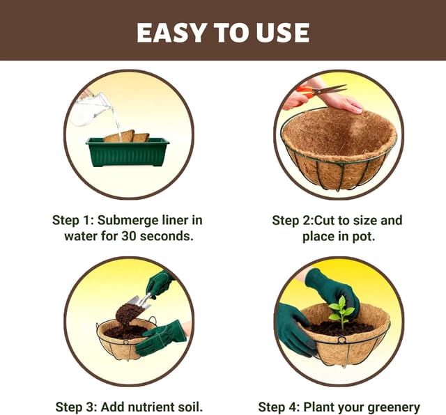 Thumbnail 2 de ApexTide Coco Liner Hanging Basket 35×17.5cm