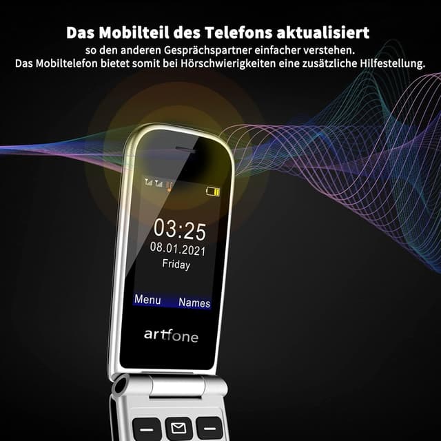 Thumbnail 4 de artfone F20 Seniorenhandy 1300 mAh Klapphandy