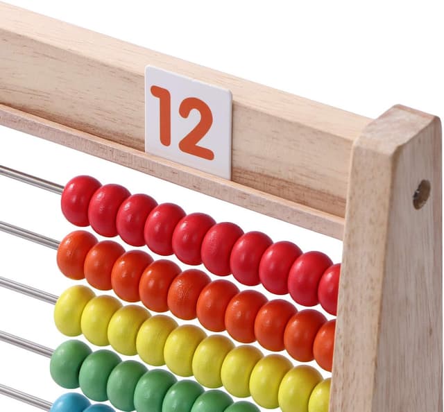 Detalle 2 de Wooden Abacus for Kids, 100 counting sticks