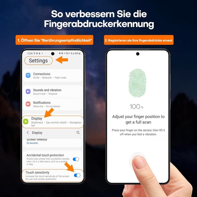 Thumbnail 2 de LϟK Displayschutz S26 2er Set Kamera-Schutz