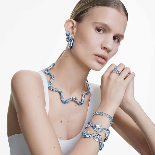 Thumbnail 4 de Swarovski Anillo Millenia Abierto Azul 💍 Talla Octogonal