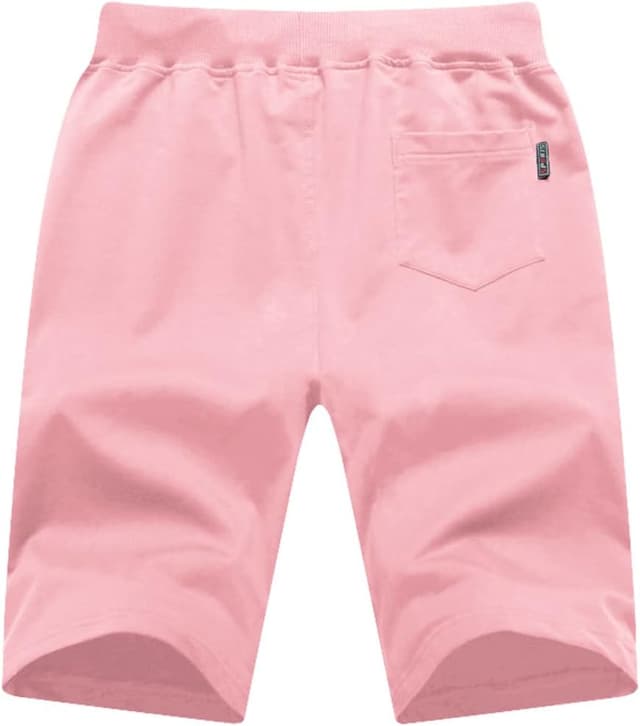 Detalle de QPNGRP Men’s Casual Shorts with Drawstring, Zipper Pockets, Elastic Waist