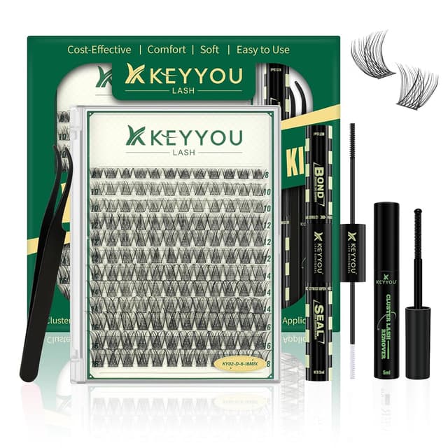 Detalle de KEYYOU LASH KY02 Wimpernverlängerungsset 144 Stück 💄