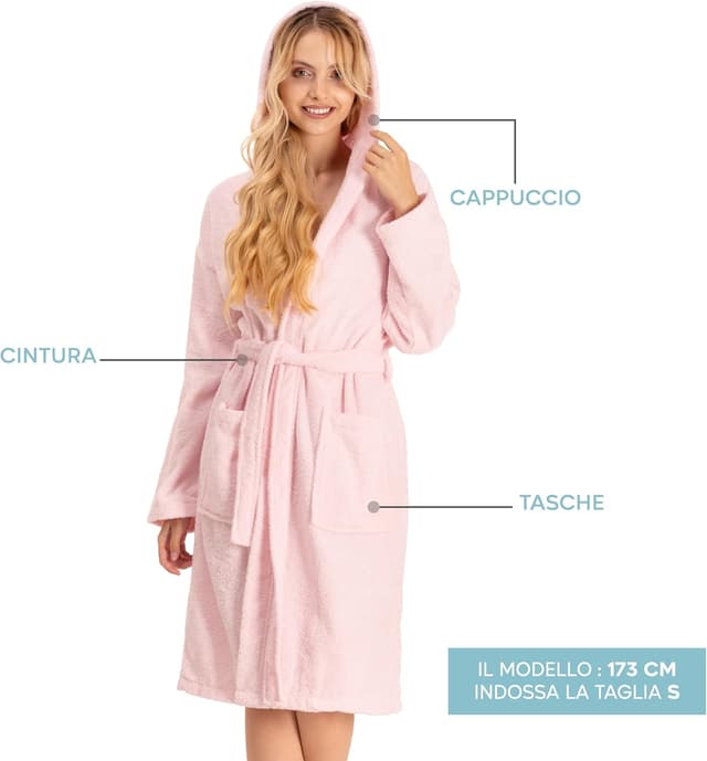 Thumbnail 2 de Twinzen Accappatoio Donna Cappuccio Spugna