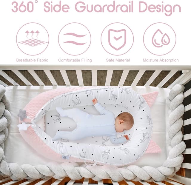 Detalle de YGJT Baby Nest Pod for Baby 0-12 months Breathable Cotton Cover