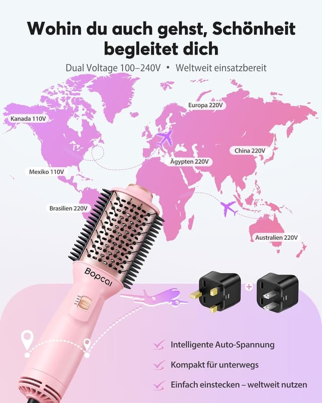 Detalle 2 de Bopcal Mini Warmluftbürste 4-in-1