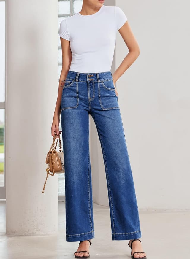 Thumbnail 4 de Sidefeel Women’s Wide Leg Jeans High Waisted