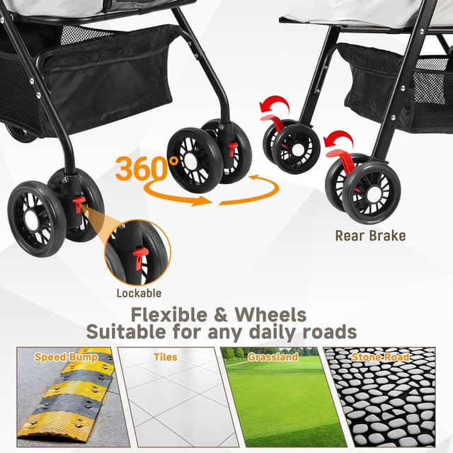 Thumbnail 4 de AODI Pet Stroller for Small Dogs and Cats