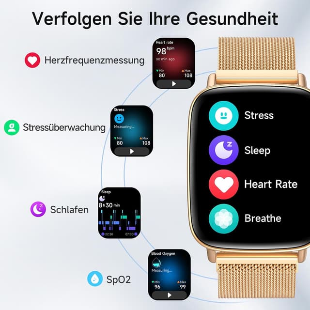 Thumbnail 2 de aeac Smartwatch Damen 1,85" HD