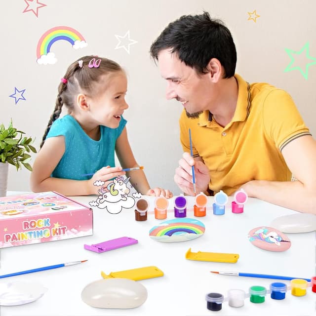 Thumbnail 6 de Rock painting kit for kids 12 paints