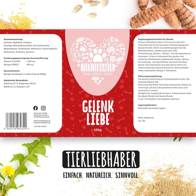 Thumbnail 6 de Tierliebhaber Gelenkpulver Hund 250 g