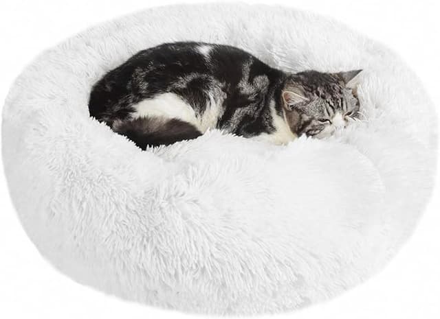 Detalle de Nepfaivy Calming Dog Bed 19.7in Donut