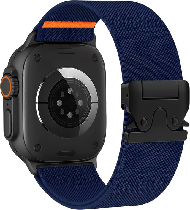 Detalle de Yoohoo cinturino in nylon regolabile per Apple Watch 44/45/46/42/49 mm (Ultra e Series, anche Uomo/Donna)