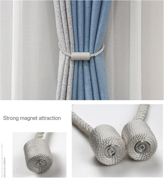 Detalle de Pangogogo Vorhang Raffhalter 2 Stück Magnet