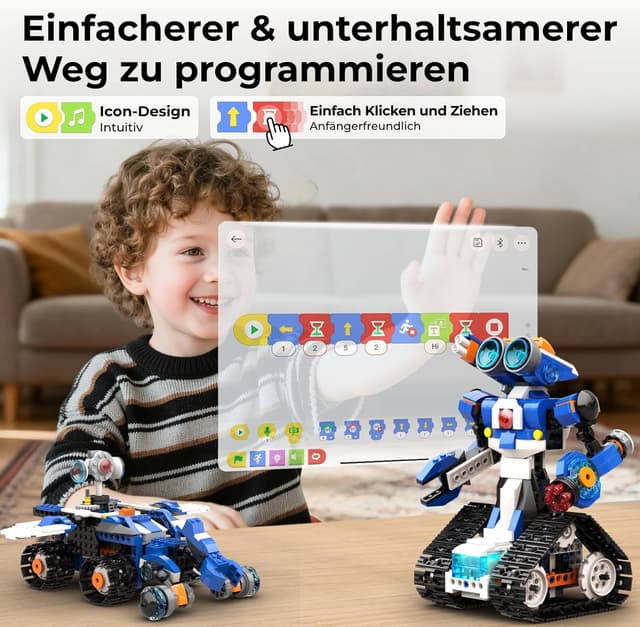 Thumbnail 1 de Apitor Robot J 480 Teile Programmierrobot für Kinder ab 7