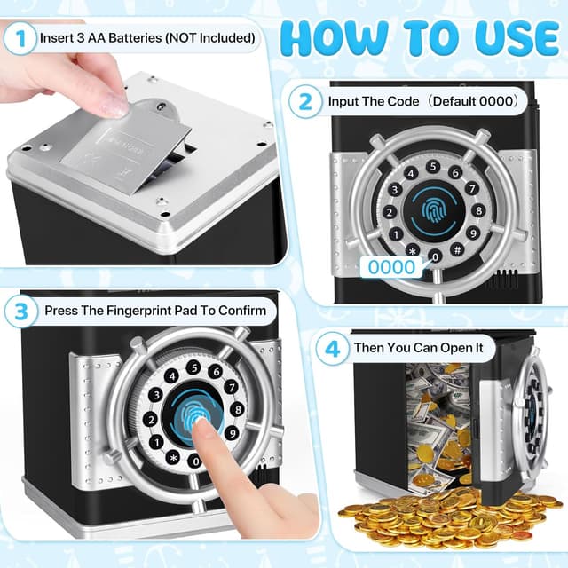 Detalle 1 de Yellcetoy Tirelire électronique 4 chiffres
