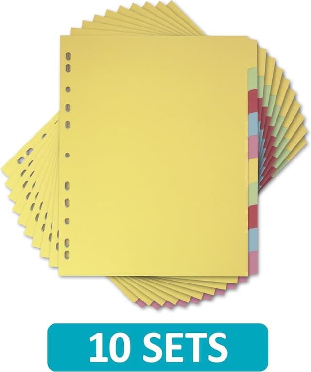 Detalle 2 de Elba A4+ Yellow 10 Part File Dividers