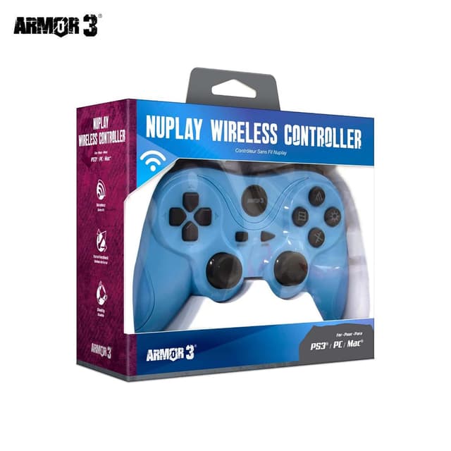 Detalle 2 de Armor3 Nuplay Wireless Game Controller for PS3 (Light Blue)
