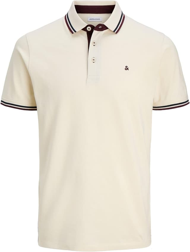 Detalle de Jack & Jones Herren Jjepaulos Polo Slim Fit aus Bio-Baumwolle (1er Pack)