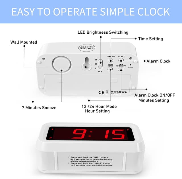 Thumbnail 5 de Digital Alarm Clock 1.2" LED Display