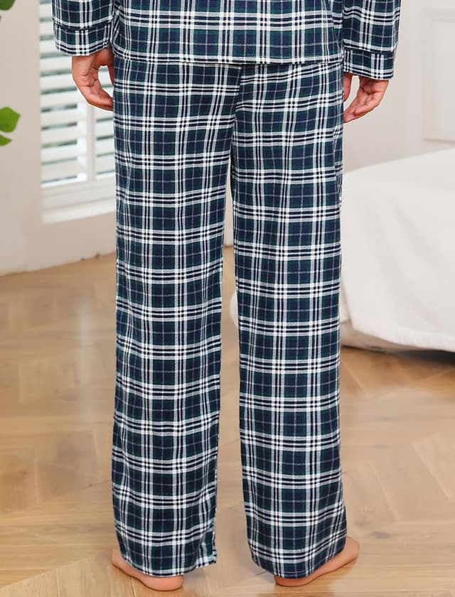 Detalle de ENJOYNIGHT men’s flannel cotton pyjama bottoms with drawstring