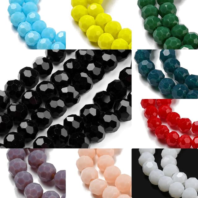 Detalle 2 de Perlin Glasperlen Rund Kristall 4 mm