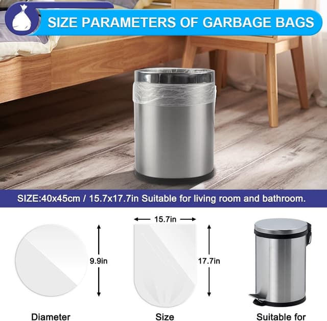 Thumbnail 1 de XUXRUS 5l Bin Bags Clear Bin Liners