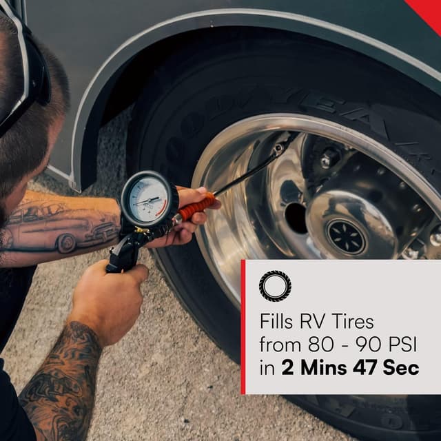 Detalle 2 de VIAIR 400P-RV (40047) 12V Portable Tire Inflator with RV Inflation Gun