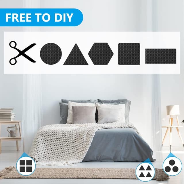 Detalle 2 de OSDUE 64 cuscinetti antiscivolo EVA autoadesivi da 5 mm per gambe di sedie, tavoli e mobili