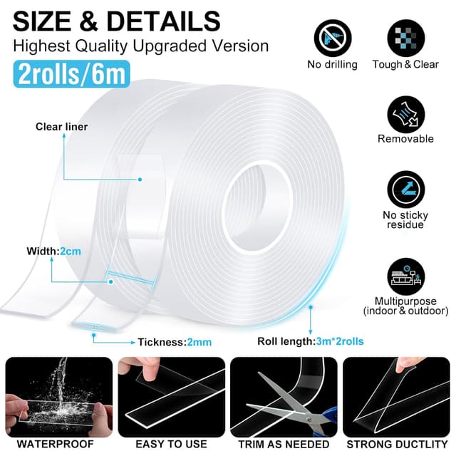 Thumbnail 1 de Double Sided Tape Heavy Duty 6m