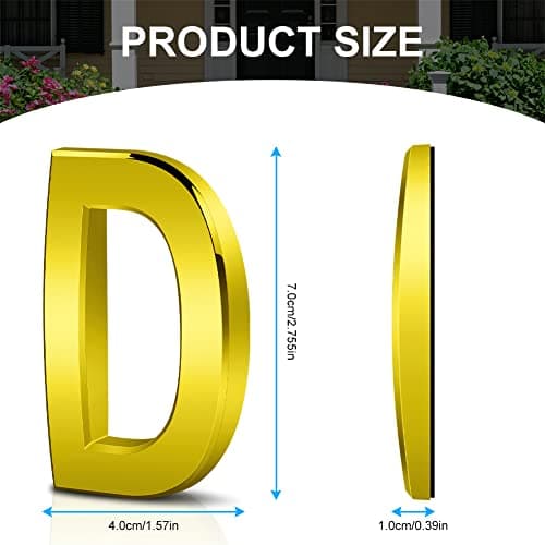 Detalle 2 de Vicloon Plaque numéro maison moderne 3D Or